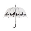 Esschert Design Paraplu Vogels op Draad 83 cm Transparant/Zwart