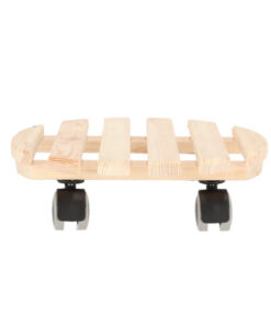 Esschert Design Ronde Houten Plantentrolley 28.7x28.8x8.3 cm