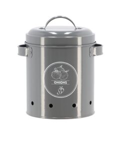 Esschert Design Voorraadblik voor Uien Antraciet