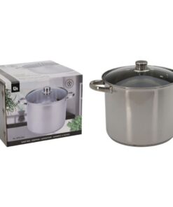 Excellent Houseware Pan met Glazen Deksel 9L RVS