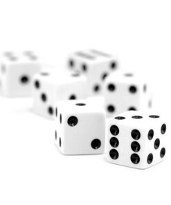 Expres CM-K009 Dobbelstenen Set A 6 Stuks Crème/wit