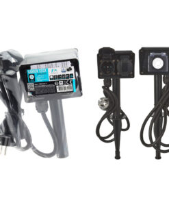 FX Control Tuinstekkerdoos met Timer Zwart