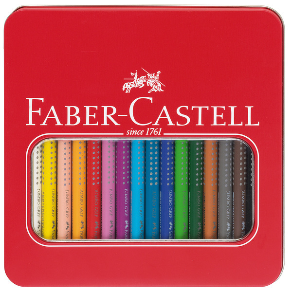 Faber Castell FC-110916 Kleurpotlood Jumbo GRIP Etui Met 16 Stuks - Image 2