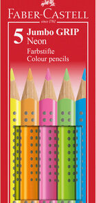Faber Castell FC-110994 Kleurpotlood Jumbo GRIP Etui 5 Kleuren