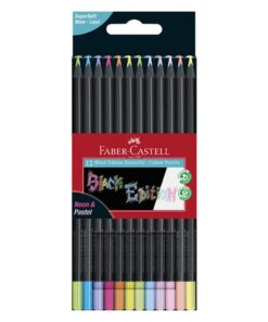 Faber Castell FC-116410 Black Edition Kleurpotloden 12 Stuks Neon/Pastel