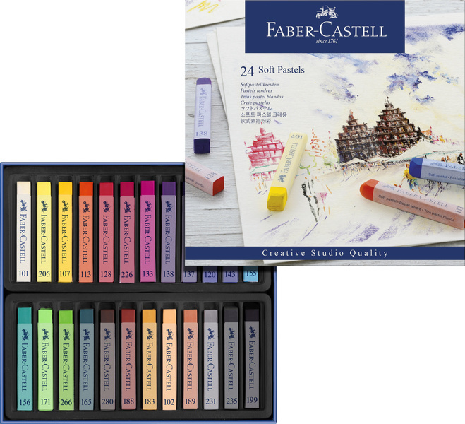Faber Castell FC-128324 Pastelkrijt Creative Studio Softpastel 24 Delig Etui - Image 2