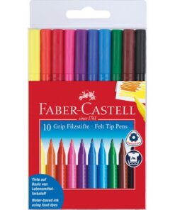 Faber Castell FC-155310 10 Viltstiften GRIP Doos met 10 Etuis