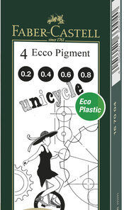 Faber Castell FC-167004 Tekenpen Ecco Pigment 4-delig Etui