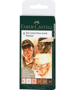 Faber Castell FC-167167 Pitt Artist Pens Brush Portrait 6 Stuks