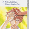 Faber Castell FC-167168 Tekenstift Faber-Castell Pitt Artist Pen Manga 6-delig Etui Kaoiro