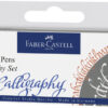 Faber Castell FC-167504 Tekenstift Faber-Castell Pitt Artist Pen Kalligrafieset Van 4st
