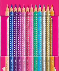 Faber Castell FC-201737 Kleurpotloden Sparkle In Roze Blik 12 Stuks