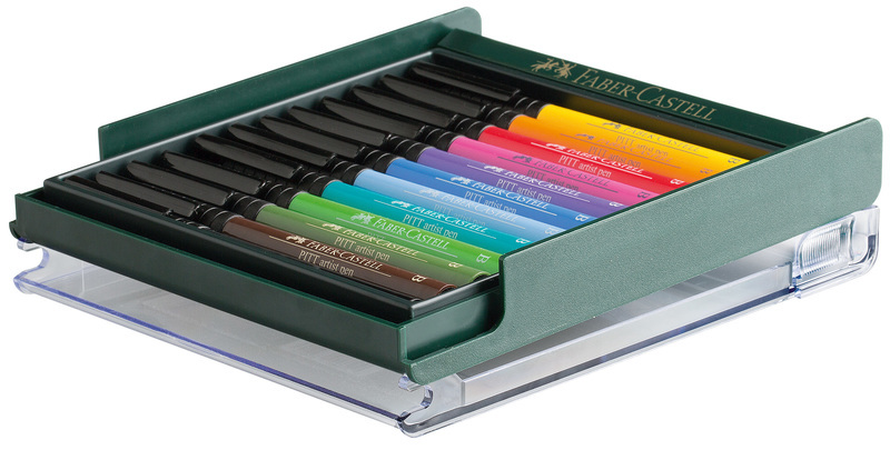 Faber Castell FC-267424 Tekenstift Faber-Castell Pitt Artist Pen Brush Set 12 Stuks Skin - Image 4