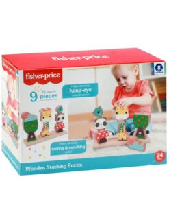 Fisher Price 3D Houten Stapelpuzzel 9 Stukjes