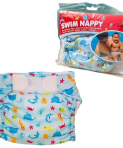 Freds Swim Academy Wasbare Zwemluier Zeedieren Maat 1 4-9 kg Blauw