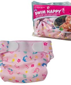 Freds Swim Academy Wasbare Zwemluier Zeemeermin Maat 1 4-9 kg Roze