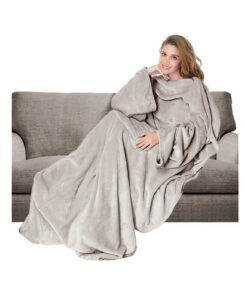 Giny Fleece Plaid met Mouwen 150x200 cm Pumice Stone