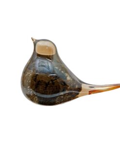 Glazen Sculptuur Vogel 16x6x10 cm Amber