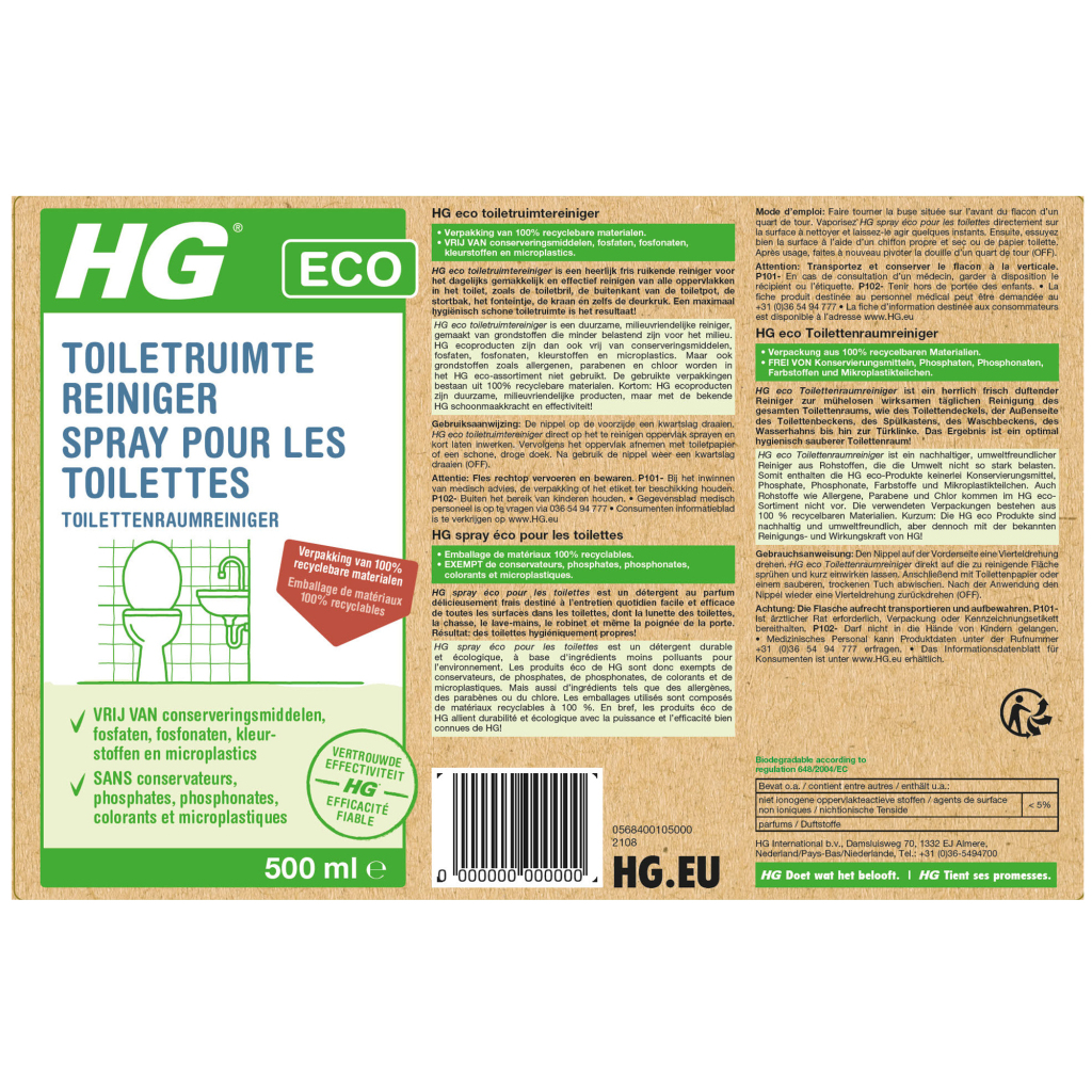HG ECO Toiletreiniger 500 ml - Image 2