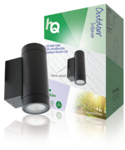 HQ HQLEDWLOUT01 Led Wandlamp Voor Buiten 6 W 190 Lm Zwart