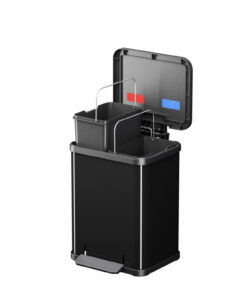 Hailo 0622-260 Öko Duo Plus M Pedaalemmer 2x 9L Zilver/Zwart