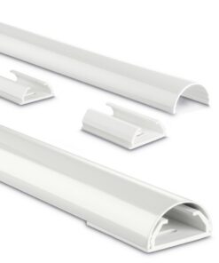 Hama Aluminium Kabelgoot Halfrond 110x3.3x1.8 cm Wit