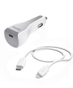 Hama Auto-oplaadset Lightning Power Delivery (PD) 30W Wit