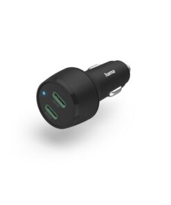Hama Auto-snellader 2x USB-C Power Delivery/Qualcomm &reg; 45 W Zwart