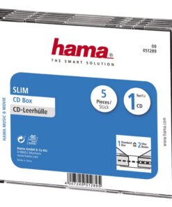 Hama CD Box Slim 5-pack Transparant/zwart