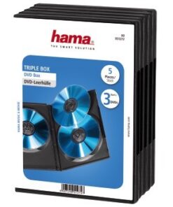 Hama DVD 3 Box 5 Pak Zwart