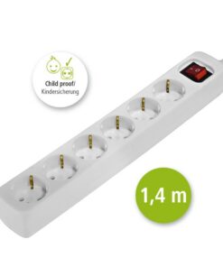 Alternative view of Hama Distribution Panel 6 Sockets With Switch Child-proof 1.4 M White