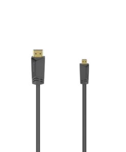 Hama High Speed HDMI Kabel Type A naar Type D Verguld + Ethernet 1.5 m Zwart
