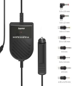 Hama Instelbare Netadapter voor Auto 3000mA 36W 12V + 8 Adapters Zwart