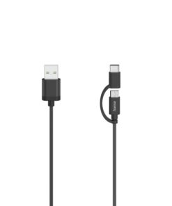 Hama Micro-USB-kabel 2in1 Incl. Adapter Naar USB-C USB 2.0 0