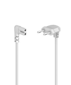 Hama Netsnoer Aan Beide Zijden Haaks Euro-stekker Dubbele Groef/C7 3 M Wit