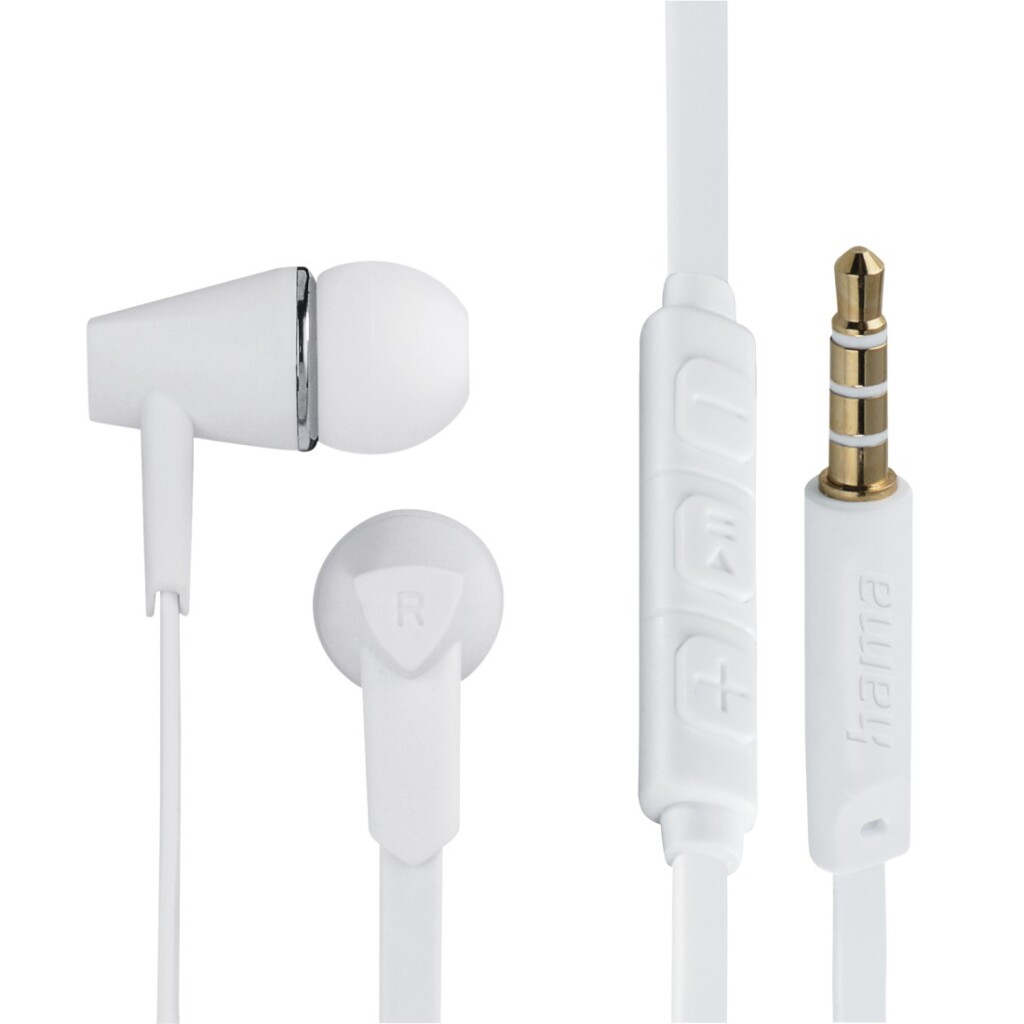 Hama Oordopjes Joy In-ear Microfoon Platte Kabel Wit - Afbeelding 4