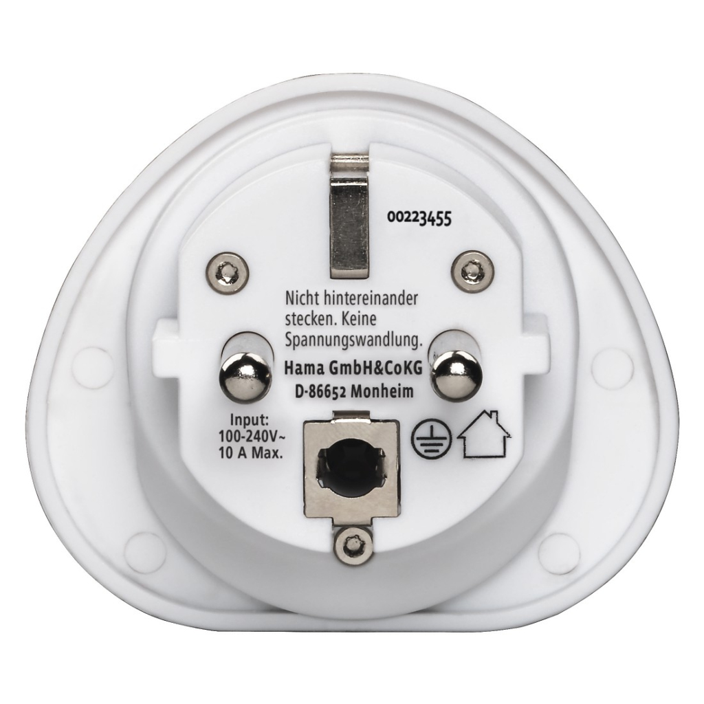Hama Reisadapter Type E En F 3-polig Universeel Wereld Naar Europa Wit - Afbeelding 5
