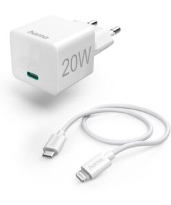 Hama Snellader Met Oplaadkabel Lightning Mini-oplader PD 20W 1m Wit