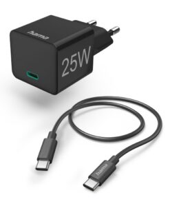 Hama Snellader Met Oplaadkabel USB-C Mini-oplader PD 25W 1 M Zwart