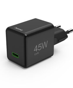 Hama Snellader USB-C PD/QC/GaN Super-Mini-Charger 45 W Zwart