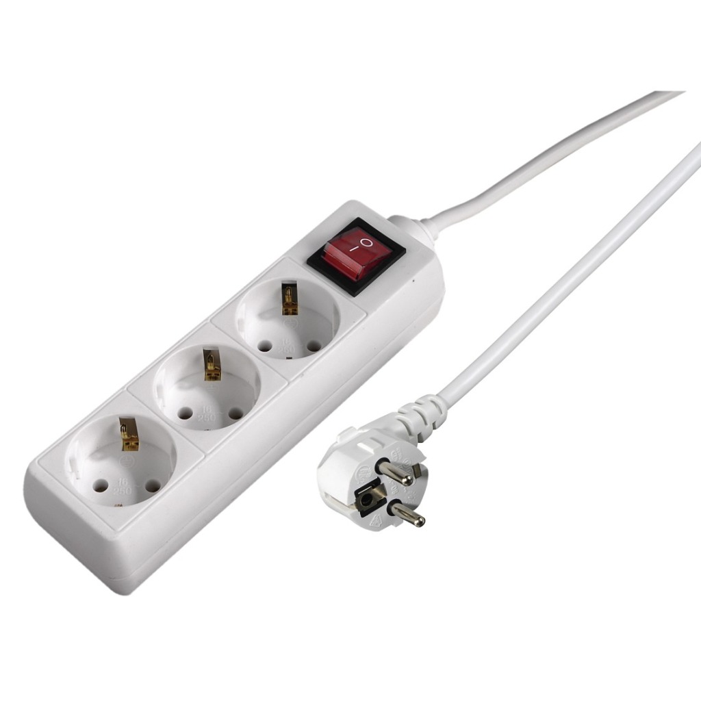 Hama Stekkerdoos 3-voudig Met Schakelaar 3 M Wit - Image 3