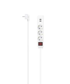 Hama Stekkerdoos 3-voudig USB-A 17W Schakelaar 1