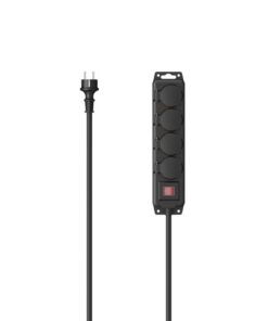 Hama Stekkerdoos 4-voudig Voor Buiten IP44 Schakelaar Wandmontage 4 M Zw.