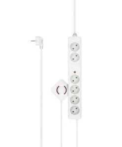 Hama Stekkerdoos 6-Voudig + Voetschakelaar Wit