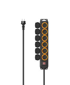 Alternative view of Hama Stekkerdoos 6-voudig Voor Buiten IP44 Schakelaar Wandmontage 2 M Zw.