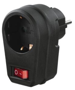Hama Stopcontactadapter Geaard Stopcontact Schakelaar Zwart