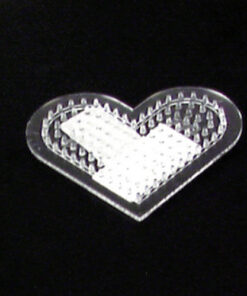 Hama Strijkkralen Grondplaat Hart Klein Transparant