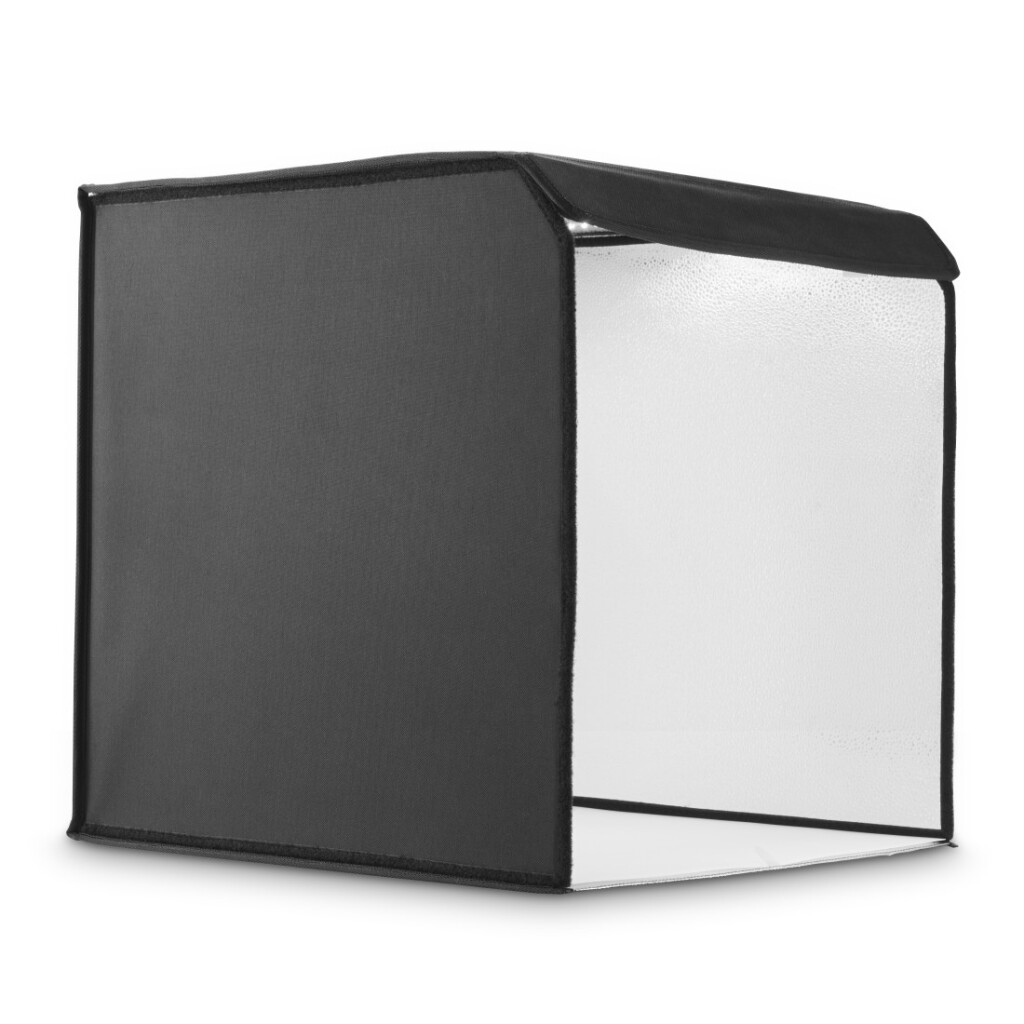 Hama ToGo Opvouwbare Mini Fotostudio + LED-Ringlamp 50x50 cm Zwart/Wit - Afbeelding 2