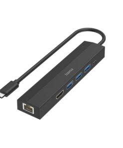 Hama USB-C-hub Multiport 6-poorts 3x USB-A USB-C HDMI™ LAN/ethernet