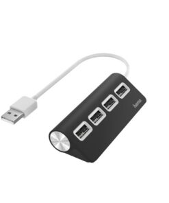 Hama USB-hub 4-poorts USB 2.0 480 Mbit/s Zwart